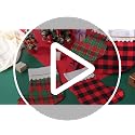 Christmas Stockings Set with Red and Green Plaid Pattern - 12 Pack Holiday Decor