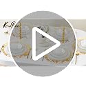 Gold Foil Disposable Placemats Set - 100pcs 13-inch Round Metallic Doilies for Weddings & Parties - Variation of THIS listing