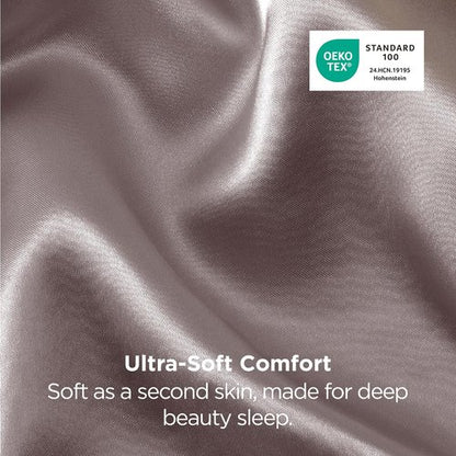 Bedsure King Size Satin Pillowcase Set - Dusty Rose Silky Pillow Cases for Hair & Skin, 20x36 Inches, 2 Pack
