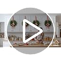 12 Pcs Mini Christmas Wreaths for Cabinets with Gingham Bow - Farmhouse Decor