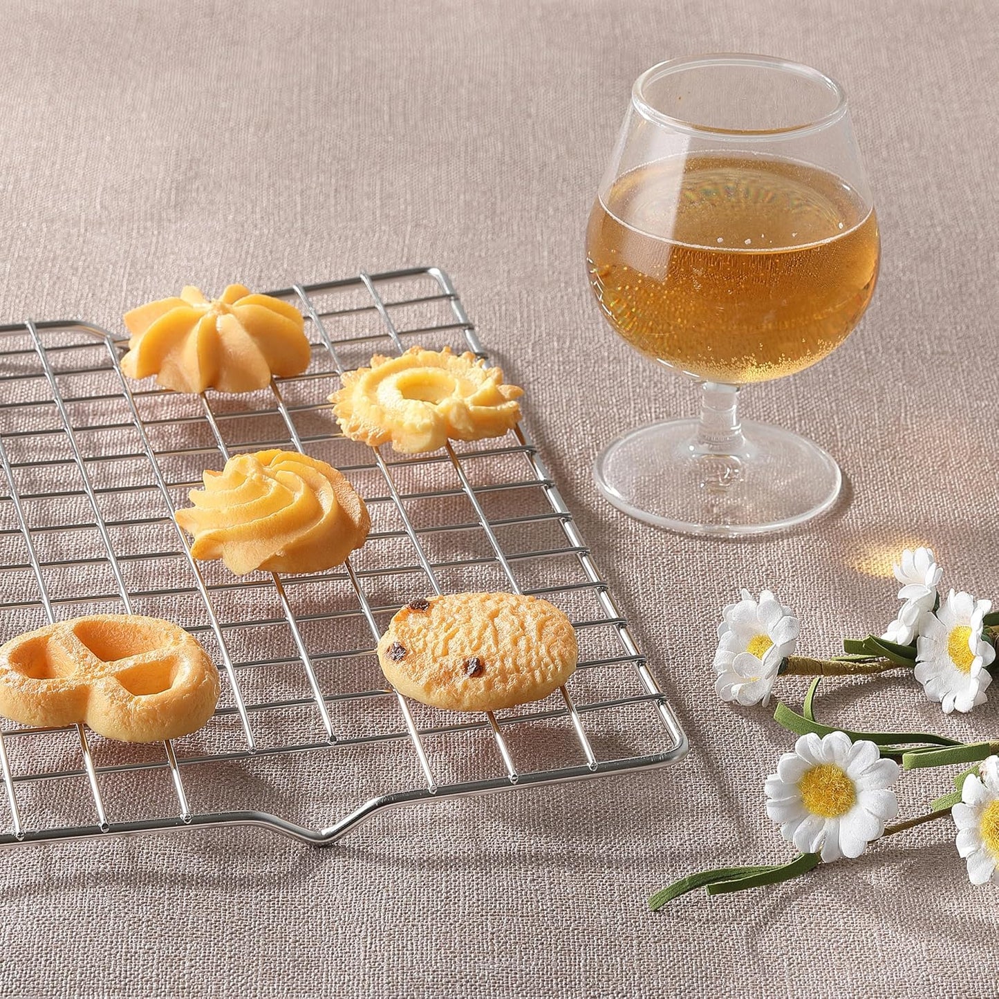 VRUIFA Cooling Racks - 2PCS Stainless Steel Wire Racks for Baking & Cooking | Fits 10" x 15" Sheet Pan