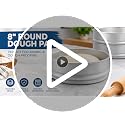 Heavy Duty Aluminum Dough Proofing Pans Set of 2 - 48 Oz Commercial Bread & Pizza Storage