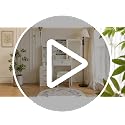 Breevia White Small Vanity Desk with Mirror & Lights, 31.5" Compact Dressing Table with Stool, 4 Drawers