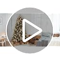 6ft Christmas Tree with Ornaments and Lights - Champagne All-in-One Holiday Decor
