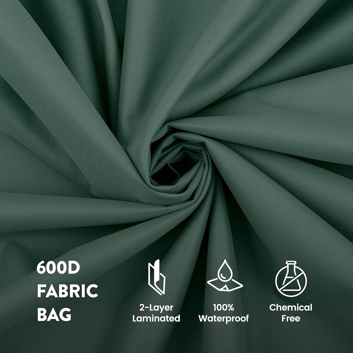 ZOBER Christmas Tree Storage Bag | 600D Oxford Fabric - Waterproof & Tear-Proof for 7.5 Ft Trees - Durable Handles - Green