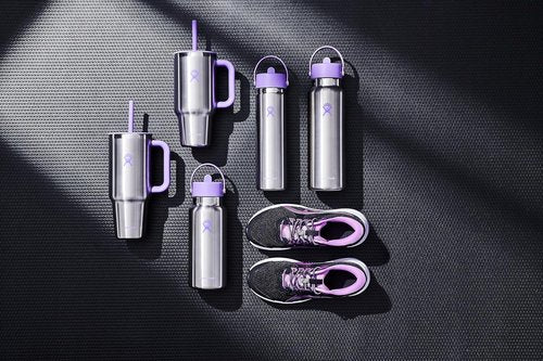 Hydro Flask Water Bottle - Insulated Stainless Steel with Wide Mouth Flex Straw Lid | 32 Oz Violet, Leakproof & Refillable
