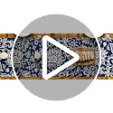 Blue Floral Paisley Table Runner - 13x72 Inch Seasonal Kitchen Decor