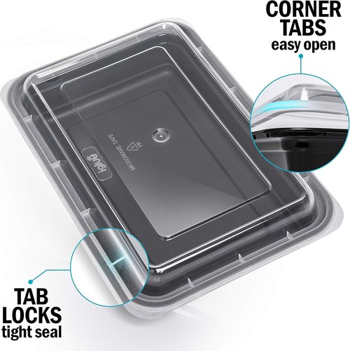 Igluu Meal Prep Containers - Reusable 10-Pack | Stackable, Microwave & Dishwasher Safe - 28oz, BPA-Free