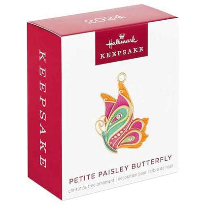 Hallmark Keepsake 1.3" Miniature Christmas Ornament 2024, Mini Petite Paisley Butterfly, Metal, Gift for Her
