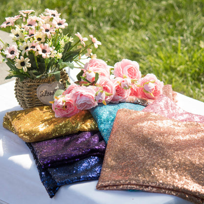 JYFLZQ Black Sequin Tablecloth - 50'' Small Round Sparkly Glitter Metallic Table Cloths Table Cover Overly for Halloween, Retirement, Birthday Party, and Graduation Decorations