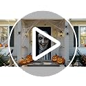 White Black Scary Nun Halloween Door Cover 79x35 in Creepy Nun Face Tapestry - Variation of THIS listing