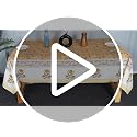 Pink Yellow Floral Rectangle Cotton Tablecloth 72x120 Inch Hand Block Printed Fall & Festive Decor