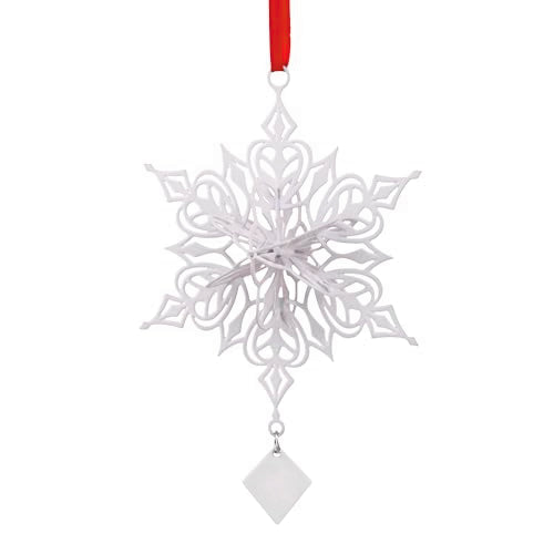 Hallmark Snowflake 2026 Christmas Ornament - White & Red Holiday Decor