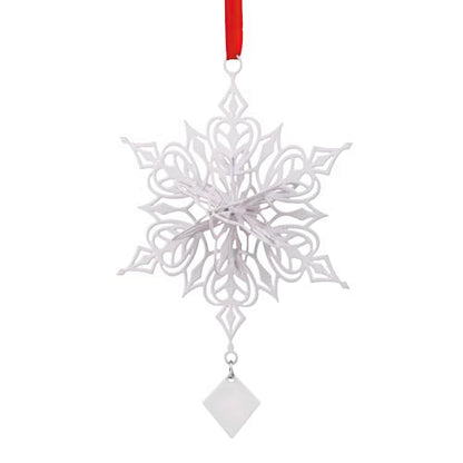 Hallmark Snowflake 2026 Christmas Ornament - White & Red Holiday Decor