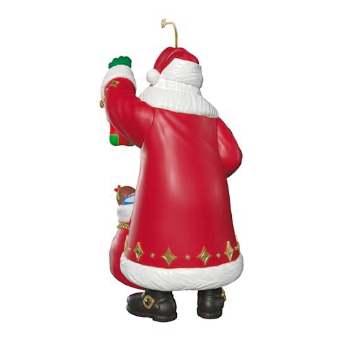 Hallmark Keepsake Christmas Ornament 2024 - Santa with Toys & Stocking - Holiday Decor