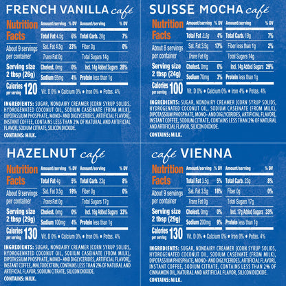 Maxwell House International Variety Pack with French Vanilla (Suisse Mocha, Hazelnut, and Vienna Café-Style Instant Coffee Beverage Mix, 4 ct Pack)