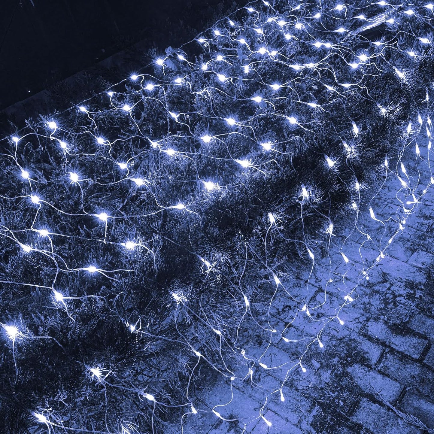 Dazzle Bright 360 LED Net Lights - 12FT x 5FT Waterproof String Lights with 8 Modes | Indoor Outdoor Christmas Decor (White)