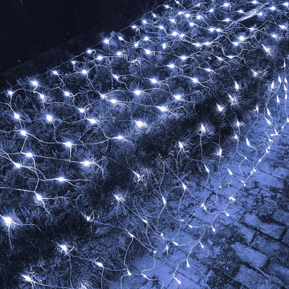 Dazzle Bright 360 LED Net Lights - 12FT x 5FT Waterproof String Lights with 8 Modes | Indoor Outdoor Christmas Decor (White)