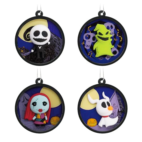 Hallmark Nightmare Before Christmas Mini Christmas Ornaments Set of 4 - Holiday Decor