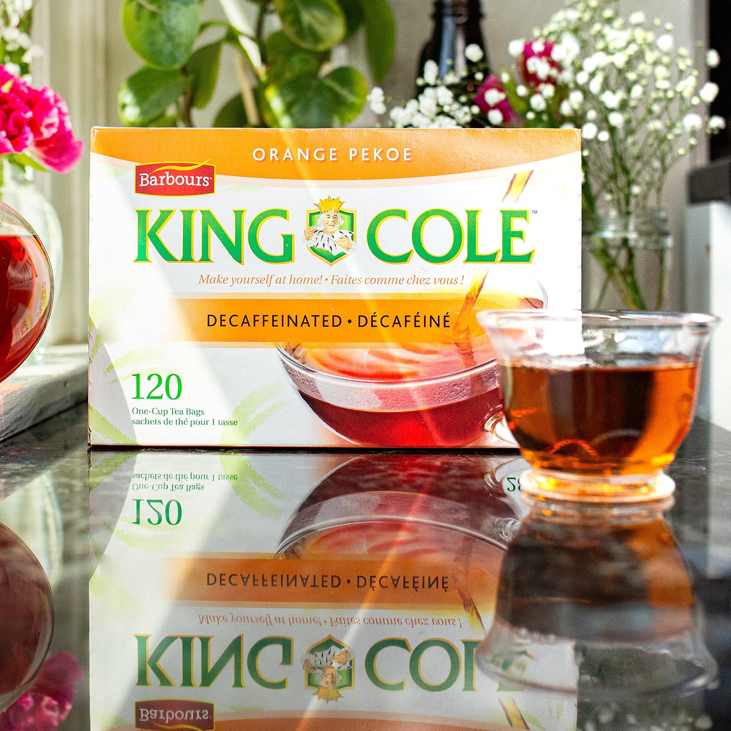 King Cole Tea Decaffeinated Orange Pekoe Tea, 120 Count (Imported from Canada)