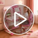Kids Study Desk and Chair Set with Adjustable Height, Ergonomic & Durable