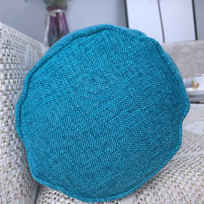 FINEASY Round Neck Pillow Roll Cervical Support Pillows Neck Pain Relief Cylinder Bolster Pillows with Removable Washable Cover for Sleeping, Chair, Car, Sofa (2, Turquoise)