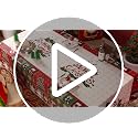 Christmas Rectangular Waterproof Tablecloth with Merry Ribbon Pattern - 54 x 78 Inches