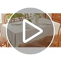 Outdoor Square Tablecloth 70x70 Inch Beige - Waterproof & Heavy Duty