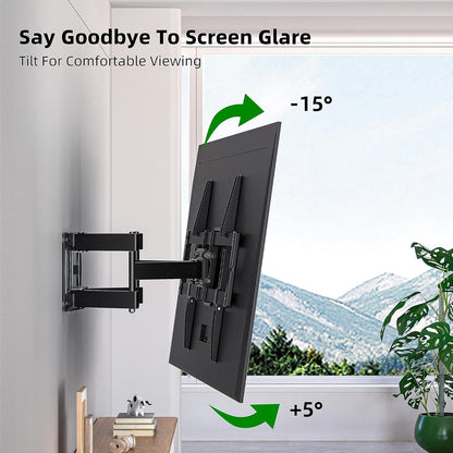 USX MOUNT Full Motion TV Wall Mount - Swivel & Tilt for 37"-84" Flat Screens | Max VESA 600x400mm, 120 lbs Load