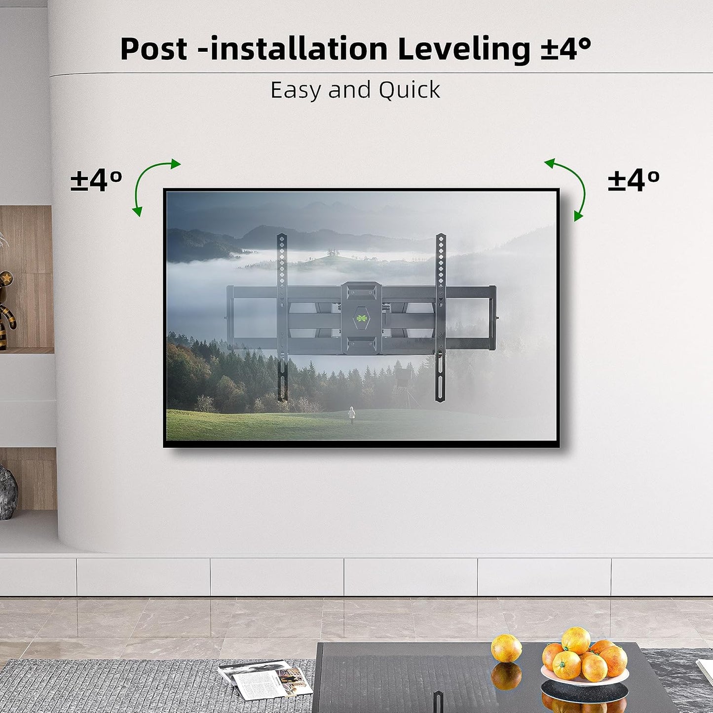 USX MOUNT Full Motion TV Wall Mount - Swivel & Tilt for 37"-84" Flat Screens | Max VESA 600x400mm, 120 lbs Load