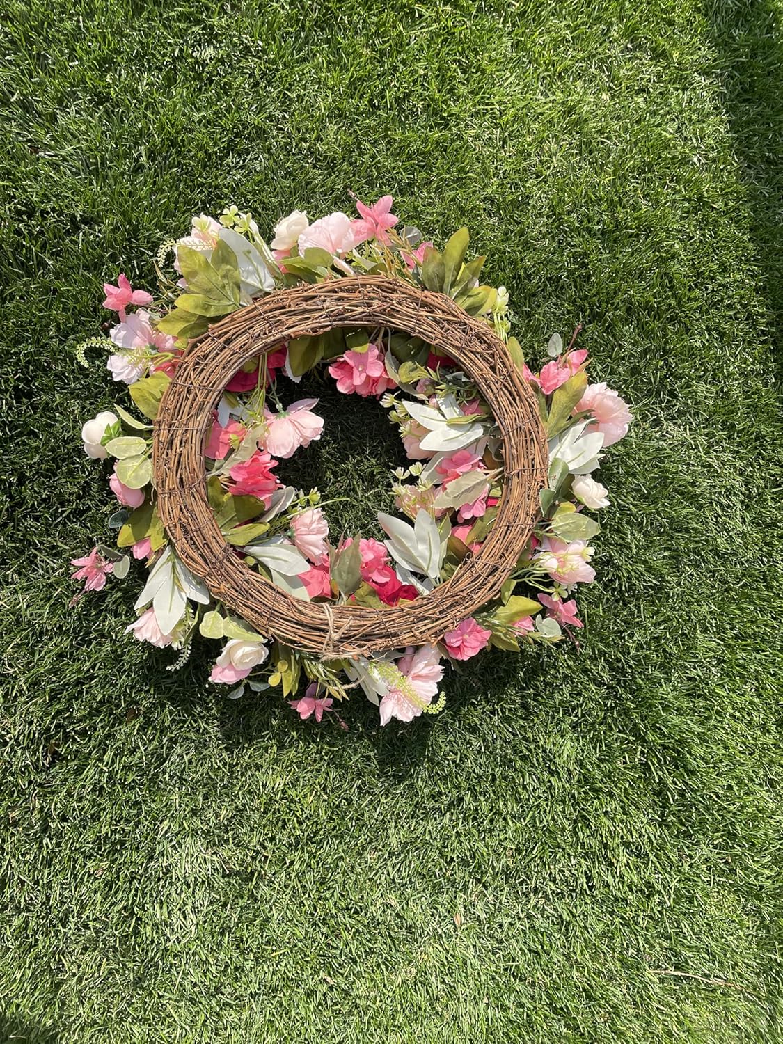 Peony Wreaths - 24 Inch Large Spring Wreath for Front Door | Lush Handmade Outdoor Decor