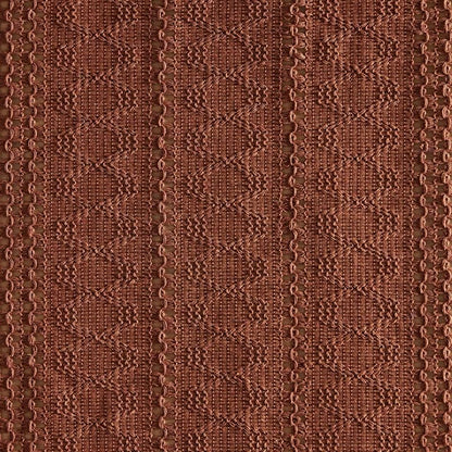 Macrame Style Boho Table Runner, 108" x 12" Terracotta - Handcrafted