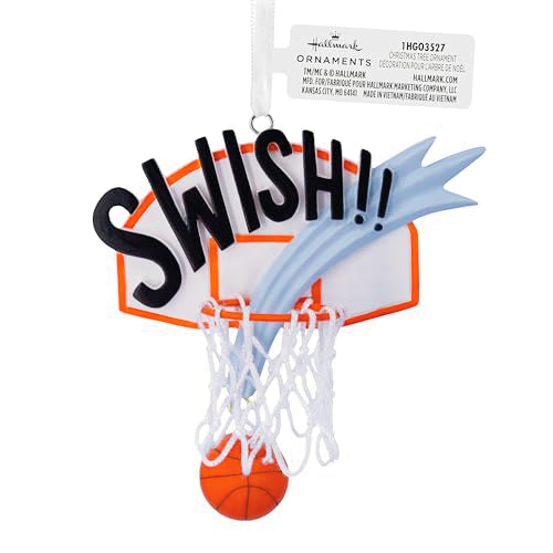 Basketball Christmas Ornament - Swish Action Design, Hallmark