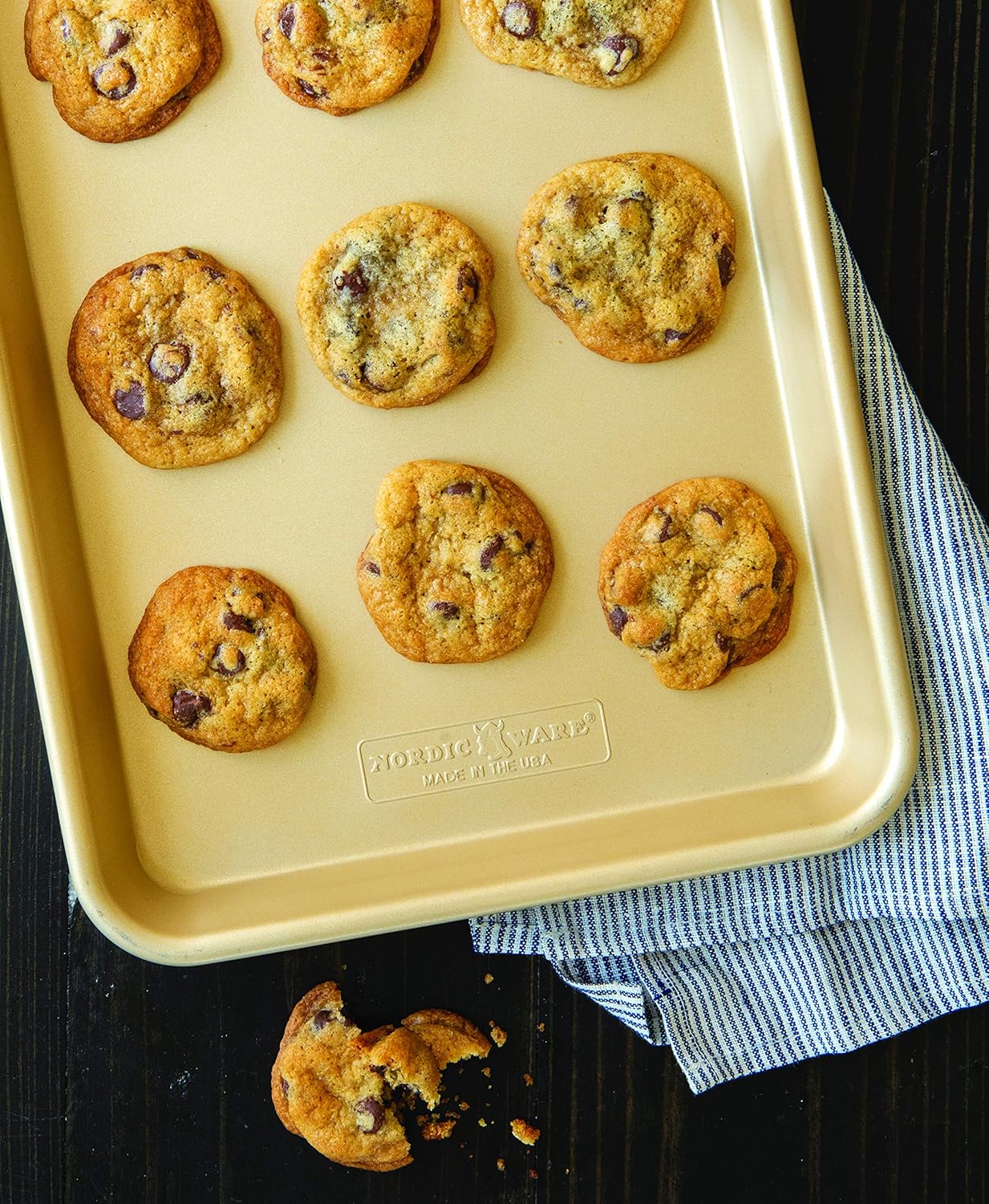 Nordic Ware Naturals Nonstick Quarter Sheet Pans - 2 Count Set for Easy Baking & Cooking