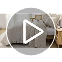 WINLIFE Tan Brown Gingham Twin Quilt Set with Ruffles - 68x90 Inches