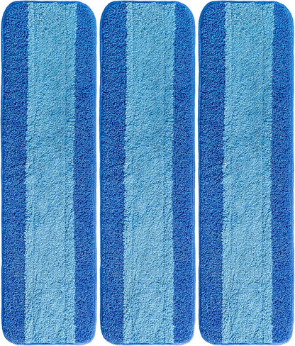 VanDuck Microfiber Mop Pads - 3 Pack Compatible with Bona Mop for 18-Inch Hardwood Floor Cleaning