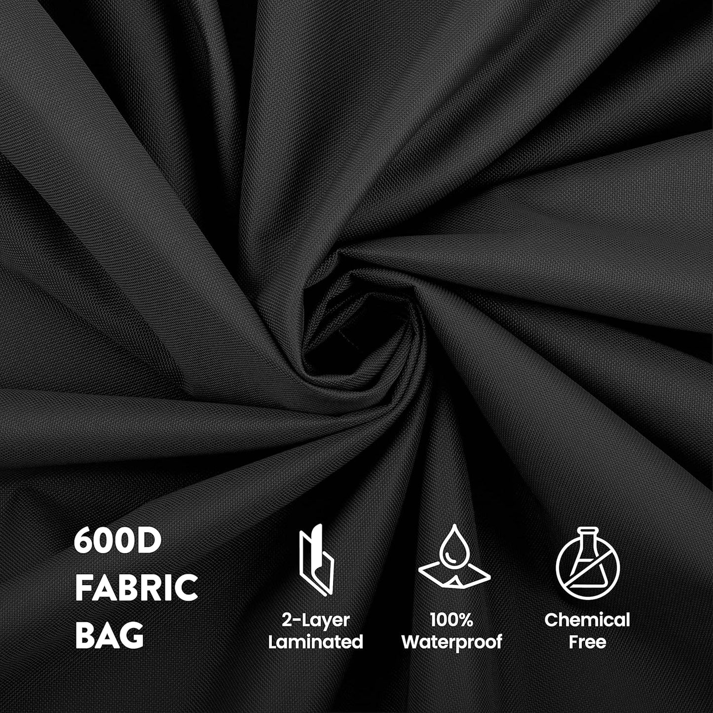 ZOBER Wreath Storage Bag - 30 Inch Capacity for 2 Wreaths | Durable 600D Oxford Fabric - Black