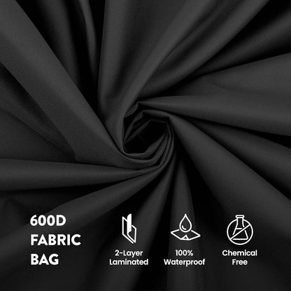 ZOBER Wreath Storage Bag - 30 Inch Capacity for 2 Wreaths | Durable 600D Oxford Fabric - Black