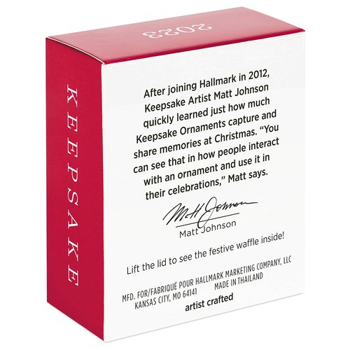 Hallmark Keepsake 1.09" Miniature Christmas Ornament 2023, Whimsical Waffles Mini, Gifts for Her