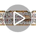 Eucalyptus Floral Stars Table Runner 13 x 48 Inch Beige for Holiday & Party Decor