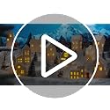 White Christmas Village Set with LED Houses & Trees - 30 Pieces, Rich Style