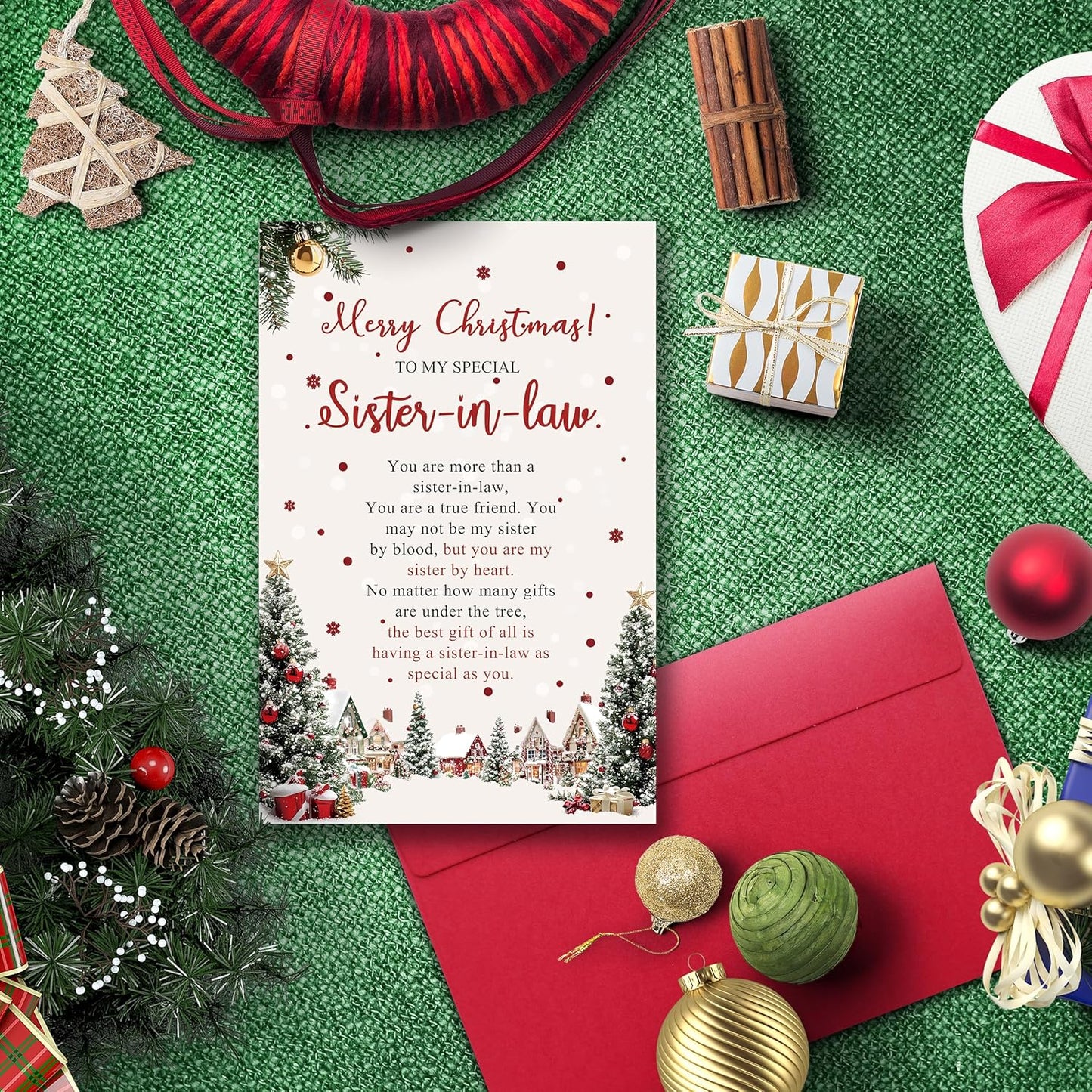 Regine Switzerland Christmas Card - Heartfelt Holiday Greeting for Sister-in-Law | Special Gift Idea