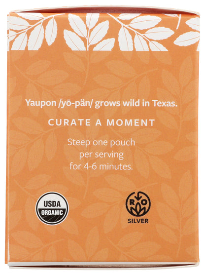 CatSpring Yaupon Lost Maples Medium Yaupon Tea, Naturally Caffeinated and Sustainable Tea. Texas tea and made in the USA, 16 Bags per Tea Box