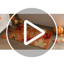 Fall Bathroom Rug 24x36 Inches, Non Slip Washable Orange Bath Mat