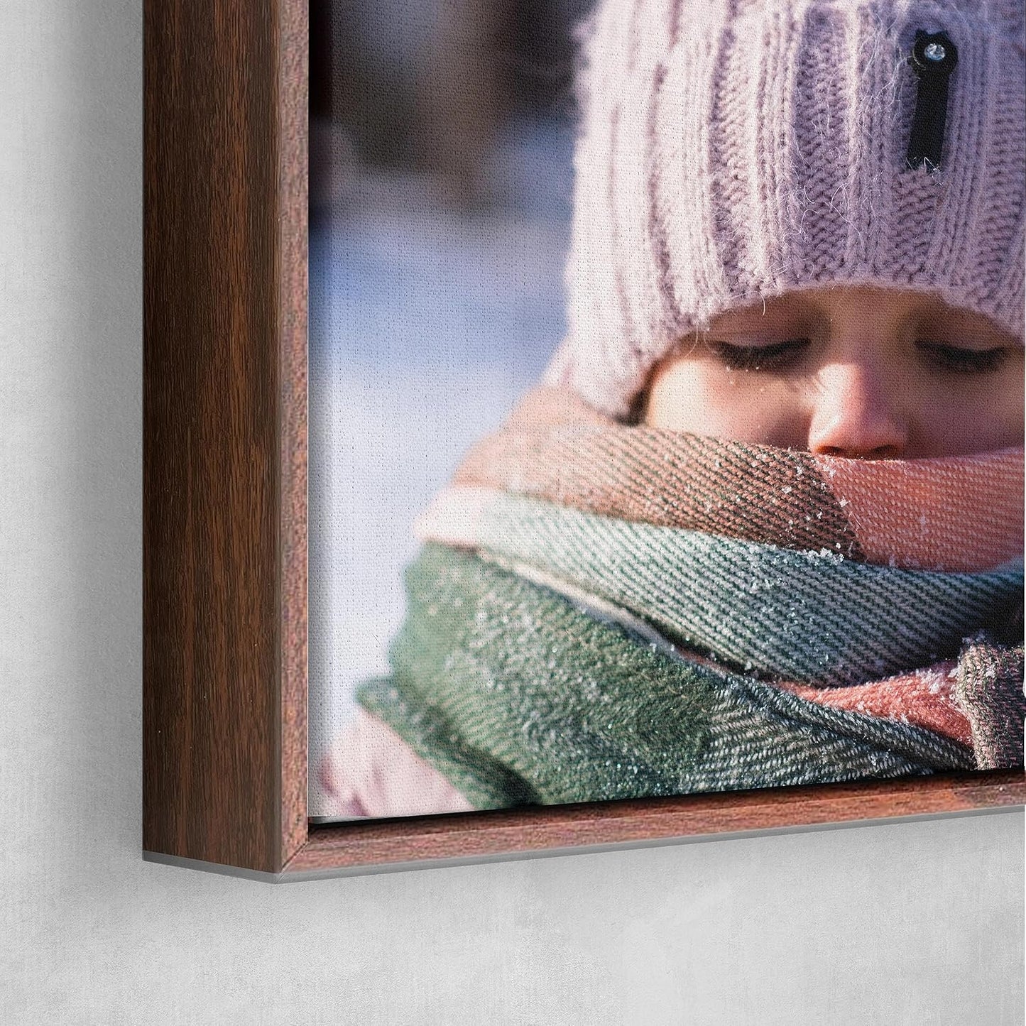 P&L ART Personalized Custom Canvas Prints - Transform Photos into Stunning Wall Art | Walnut 8x10