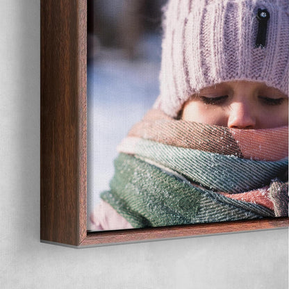 P&L ART Personalized Custom Canvas Prints - Transform Photos into Stunning Wall Art | Walnut 8x10