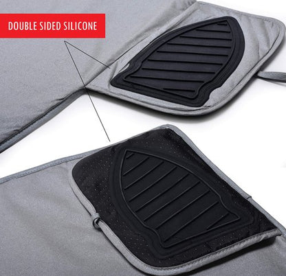Handy Laundry Portable Ironing Mat - Easily Change Any Flat Surface into an Ironing Board. Features Silicone Slip Resistant Iron Rest to Safely Place Your Hot Iron. Easy to Take Along When Traveling.