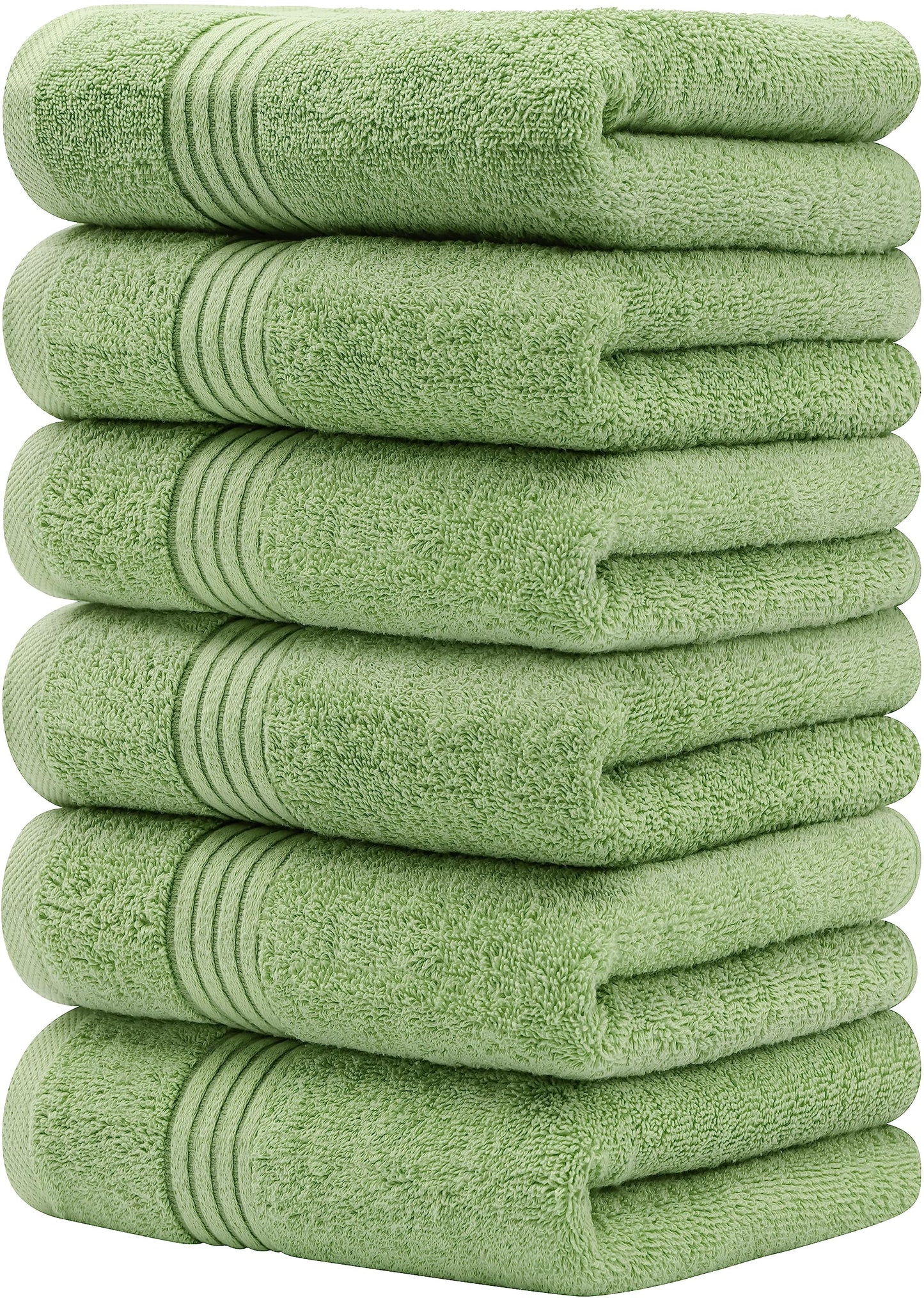 Utopia Towels 6 Piece Premium Hand Towels Set, 16 by 28 inches, 100% Ring Spun Cotton, Lightweight and Highly Absorbent Towels for Bathroom, Travel, Camp, Hotel, and Spa, Sage Green