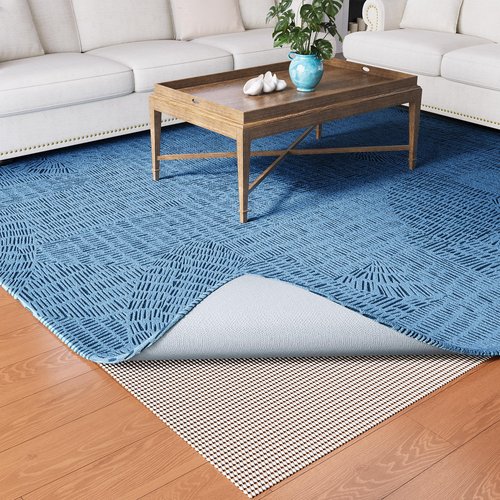 Jorvila Non-Slip Rug Pad Gripper 8x10 Feet, Anti Skid Mat for Under Area Rugs, Keeps Rugs in Position and Safe, Thick Cushioned Carpet Pad for Hardwood Floors Protection