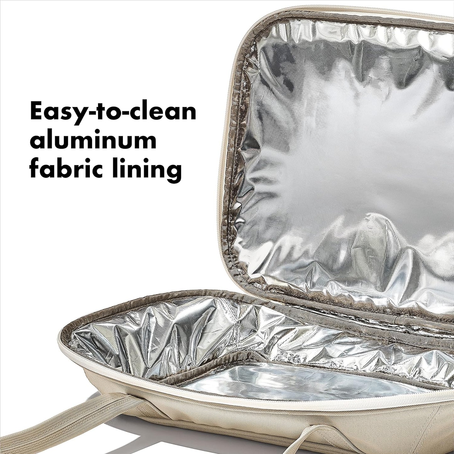 OXO Good Grips Insulated Casserole Carrier - Keep Dishes Hot or Cold | Stylish Oat Color